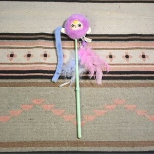 Baby three BB3 Cat training stick toy purple monkey blonde hair paw eyes new